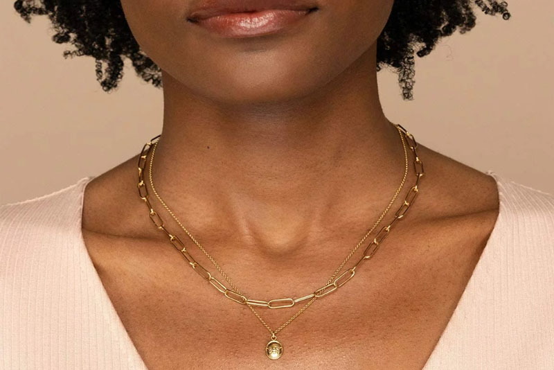 انواع مدل‌های استاندارد سایز گردنبند طلا